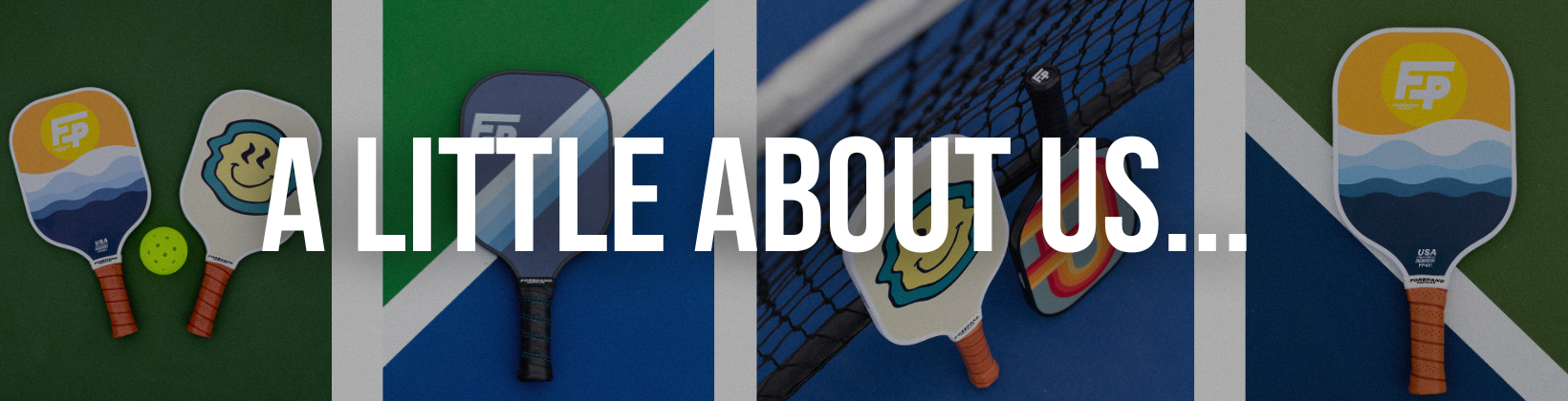 Forehand Paddles Smilin 'n Stylin, Blue Knight, Retro Pop and Orange Grove Pickleball Paddle
